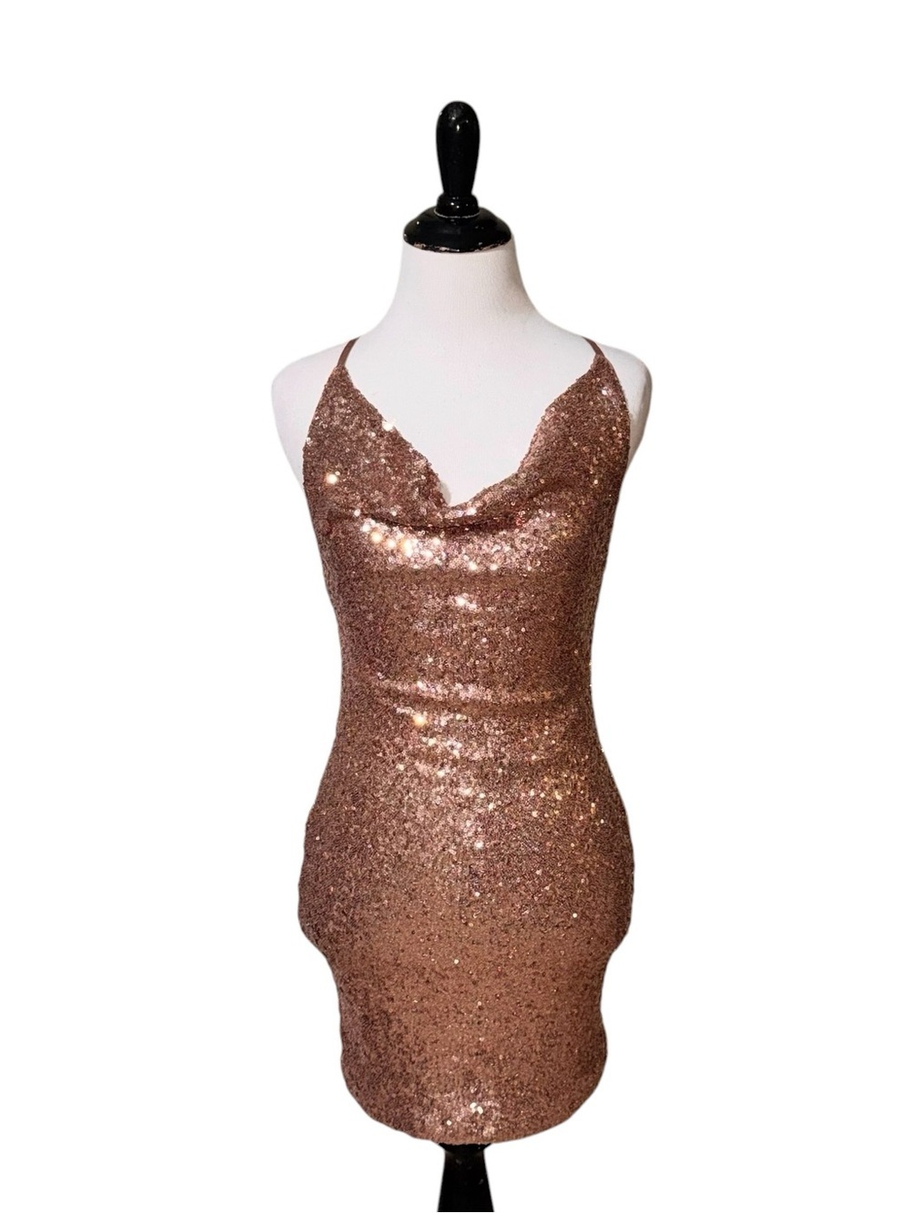 Celebrity Fashion Hera Collection Women's S Small Sleeveless Mini Dress Sequined